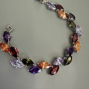 Cubic Zirconia Bridal Wedding Bracelet for Women Gift
